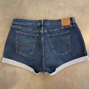 Levi Denizen blue denim high rise jean shorts womens size 16 XL NEW